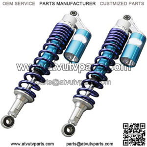 15inch 400mm Pair Motorcycle Shock Absorbers Rear Suspension Universal for Honda Suzuki Yamaha Kawasaki ATV Go Kart Quad Dirt Sport Bikes Blue (A pair)
