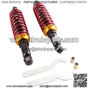320mm Motorcycle Air Shocks Absorber Universal For Suzuki GS125 150cc, Most 90cc 110cc 125cc 150cc Dirt Bike & Quad -NT 400 LBS Load 2000 Kgf Tensile Strength (Red)