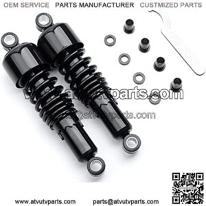 Motorcycle Rear Shock Harley Lowering Shock 10.5"/267mm Universal Rear Suspension Kit, 1980-up Harley Touring and 1983-up Sportsters, 1 Pair Black