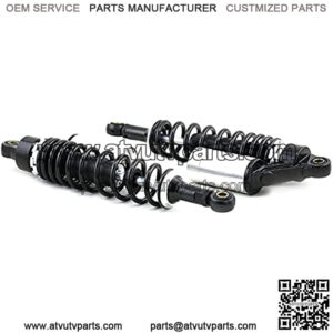 one Pair 340mm Universal Motorcycle Rear Air Shock Absorbers for All ATV Go Kart Quad Dirt Sport Bikes and all Motorcycles(black&silver)