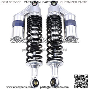 Motorcycle Shock Absorber 12.6"/320mm Round Universal Replacement Rear Suspension Black and Silver 1Pair