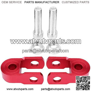 Rear Shock Extender, Aramox 2PCS Absorber Riser Universal Motorcycle High Damping Device Thicken Pad Chassis Extender Taper Riser With Screws Red