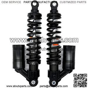 Motorcycle Rear Air Shock Absorbers 320mm 12.6Inch Pair Suspension Universal Compatible for Honda Suzuki Yamaha Kawasaki Go Kart ATV Quad Dirt Sport Bikes(Black)