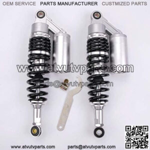 13 3/8" 340mm A Pair Air Shocks Absorber Compatible with Honda Yamaha Motorcycle ATV 2PC(Black/Silvery)