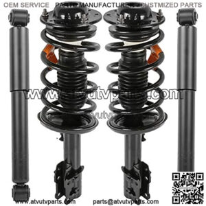 172200 172199 Front and Rear Complete Strut Spring Assemblies Shock Absorber Compatible for 2004-2007 Chevy Malibu BASE-LS-LT(Set of 4)
