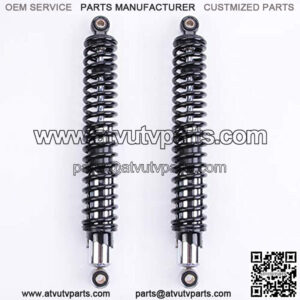 New Shock Absorbers 400mm 15.7 inches Round Ends Motorcycle Replacement Universal for Suzuki Yamaha Ducati Scooter Atv Quad Dirt Sport Bike Go Kart Black