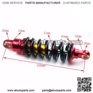 250mm 9.8" Rear Shock Absorber Kit for Pit Dirt Bike 50cc 70cc 90cc 110cc 125cc