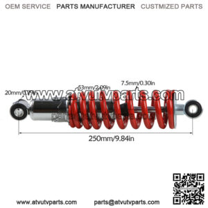 250mm Rear Shock Absorber ATV Quad Go Kart 4 Wheeler Dirt Bike 110 125cc 150cc