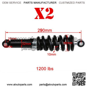 2X 290mm 11.5" Rear Shock Absorber 70cc 90cc 110cc 125cc 150cc Dirt Pit Bike ATV