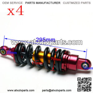 4x 295mm 11.5" Rear Shock Absorber Dirt Pit Bike ATV SSR Taotao Coolster 980lbs