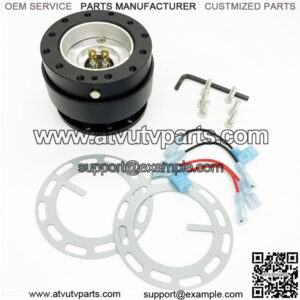 Ball wheel quick release device with buttons