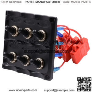 6 groups of toggle switch cination panel blue light