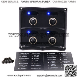 4 sets of toggle switch cination panel blue light