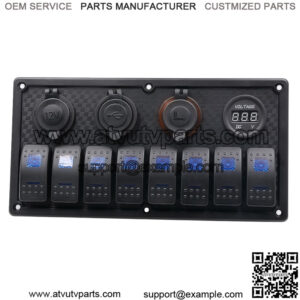 5PIN dual light 8-position switch + cigarette lighter holder + dual USB + voltmeter cination panel