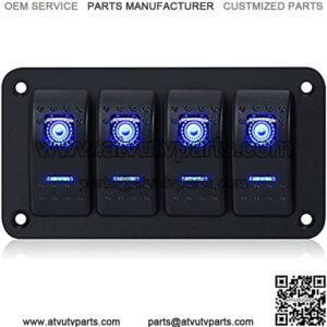 UTV Car Rocker Toggle Switch 20A 12V Blue LED Light Waterproof SPST 5 Pin ON/Off for Marine Boat ATV RZR RV SUV Truck Auto Motorcycles -8pack