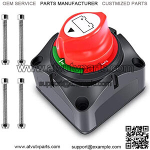 90015A Battery Switch 12-48V Waterproof Heavy Duty Battery Power Cut Master Switch Disconnect Isolator for Car Vehicle RV and Marine Boat (On/Off),2 Years Warranty