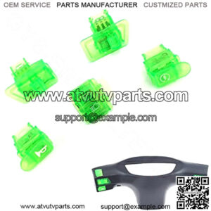 SWITCH SET- 5 PIECE- GREEN (B) SCOOTER MOPED TURN SIGNAL HORN DIMMER HEADLIGHT STARTER IGNITION GY6- PARTS ROKETA JONWAY BMS PEAVE VIP SUNL TANK JMSTAR VENTO JCL ZNEN BENZHOU SCHWINN KAZUMA