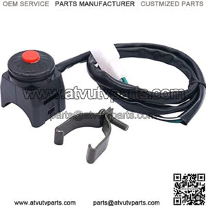 Motorcycle Kill Stop Waterproof Push Button Switch Bicycle Bike ATV Dirt 12v 7/8(22mm) Handlebar Universal Red Dots Horn Button F016-R