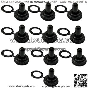 Autoec 10x 11mm 7/16" Rubber Toggle Switch Boot Weatherproof Cover