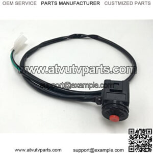 Cara 7/8" Motorcycle Handlebar Switch Red Horn Button Kill Switch for ATV Dirt Bike Motorbike Stop Switches