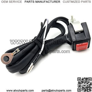 Universal Red 7/8" Handlebar Starter/Kill Cut Off Stop Switch Push Button For Motorcycles ATVs Scooters Snowmobiles