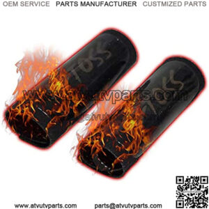 Universal Motorcycle ATV 12V Heated Grips Warmer Pad Kits with Wires and Switch for Handlebar 7/8 inches