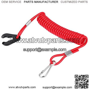 Universal Kill Switch - Motorcycle Outboard Engine Kill Stop Tether Switch Key Lawn Mowers Emergency Kill Switch with Tether Lanyard Cord