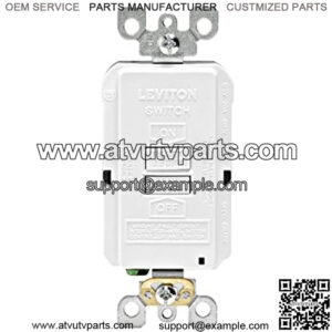 Leviton GFRBF-W Self-Test SmartlockPro Slim Blank Face GFCI Receptacle with LED Indicator, 20-Amp, White