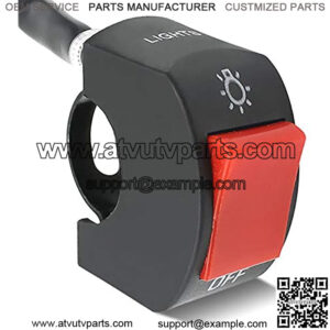 Motorcycle Headlight Switch Handlebar Toggle Switch with On Off Push Button for U5 U7 U2 Motorcycles Scooter Electrombile Motorbike-7/8inch 22mm