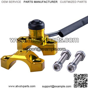 ORAEVY CNC Universal Motorcycle Engine Stop Start Kill Switch Button with Mounting Backplate Compatible with Suzuki RMZ250 RMZ450 DRZ400 - Gold