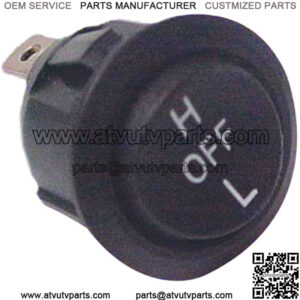 300005 Replacement Hi-Low Flush Mount Rocker Switch for ATV Snowmobile Hand Warmer