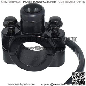 Universal 7/8" Motorcycle Handlebar ON Off Switch Button Headlight Fog Brake Light Switch with Two Bullet Connectors Black Button