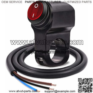 Waterproof Solid AL Alloy IP68 Toggle Switch for Motorcycle Handlebar, Ourbest 12V Dirt Bike Light Switch - Fits 7/8" Handlebars Red