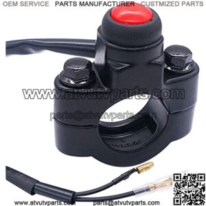 12V Motorcycle Handlebar Push Switch Engine Stop Start Kill Momentary Switch 7/8inch 22mm with Mounting Backplate for ATV,Dirt Pit Bike,Scooter,Quad Switch K-F007