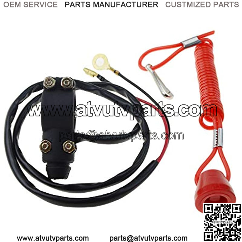 7/8" 22mm Handlebar 2 Wire Tether Kill Switch Replacement for 110cc 125cc Taotao Dirt Pit Bike ATV 4 Wheeler Quad Trail Bike