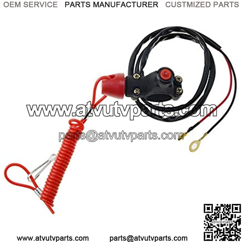 7/8" 22mm Handlebar 2 Wire Tether Kill Switch Replacement for 110cc 125cc Taotao Dirt Pit Bike ATV 4 Wheeler Quad Trail Bike - Image 3