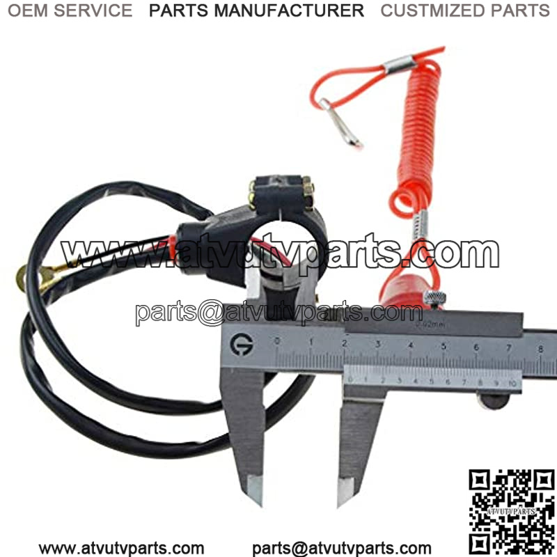 7/8" 22mm Handlebar 2 Wire Tether Kill Switch Replacement for 110cc 125cc Taotao Dirt Pit Bike ATV 4 Wheeler Quad Trail Bike - Image 4