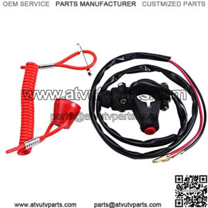 49CC 22MM Stop Kill Switch ATV Quad Dirt Bike Handlebar Mount Tether Engine