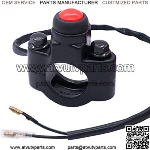 22mm 7/8" Motorcycle ATV Engine Stop Start/Kill Momentary Button Switch for Electric Motorcycle Scooter Dirt Pit Bike Modification Parts with Mounting Backplate F007