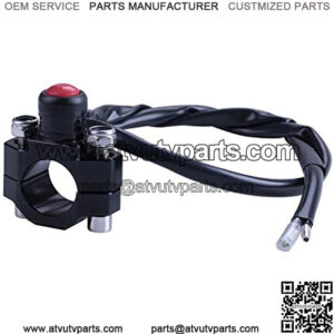 Motorcycle Engine Stop Start Kill Switch Button with Mounting Backplate for ATV,Dirt Pit Bike,Scooter,Quad - Black