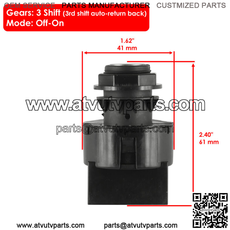 Ignition Key Switch for Polaris Trail Blazer 400 2003 Atv New - Image 2