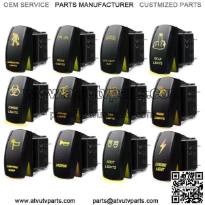 Orange Backlif Light Control Rocker Toggle Switch Button For ATV UTV ARB Carling (For: More than one vehicle)