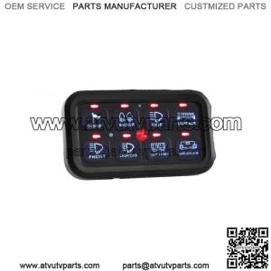 8 Gang Work Light on-off Control Switch Panel Kit for Can-Am Polaris RZR ATV UTV (For: More than one vehicle)