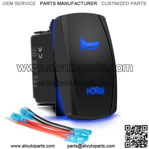 Blue LED Horn Bell Momentary Toggle Rocker Switch Speaker for Car Jeep UTV ATV (For: More than one vehicle)