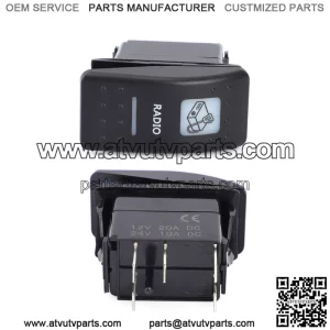 UTV SxS Rocker Switch, Radio/Intercom W/ Amber Light For Can-Am Maverick X3