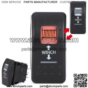 WINCH ROCKER SWITCH Amber Backlight For CAN-AM Commander Maverick X3 Defender