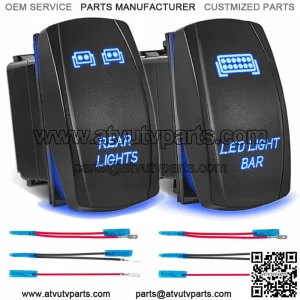5 Pin Rocker Switch On-Off Light Switches For Polaris Ranger XP 800 1000 RZR UTV