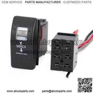 For UTV CAN-AM Maverick X3 Commander Rocker Amber Winch Switch W/Backing