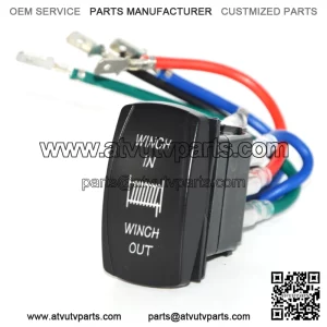7 Pin Reset Circuit Rocker Toggle Switch Winch In/Out FIt Polaris Can-am UTV (Fits: Yamaha Rhino 660)