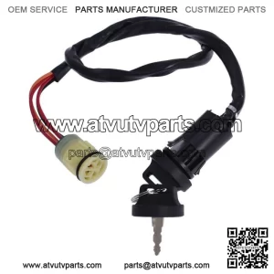 Ignition Switch Keys For Honda Rancher 350 TRX350FE 4x4 ES 2000-2006 ATV Black